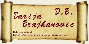 Darija Brajkanović vizit kartica